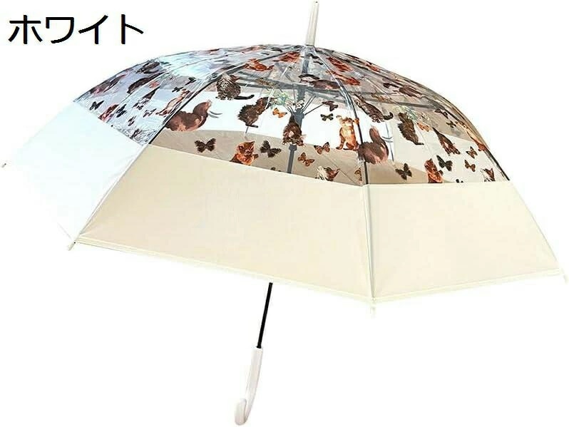 【20%OFFクーポン～】ビニール傘 猫柄 長傘 透明傘 ジャンプ傘 おしゃれ 可愛い 猫柄 頑丈な 8本骨 傘 軽量 クリア デザイン 映え 丈夫 高強度グラスファイバー採用 梅雨対策 透明 通学