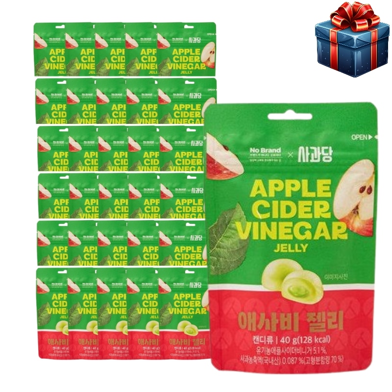 [ダイエット必須アイテム] アサビ ゼリー 40gX30個 韓国の人気食品 アップル サイダー 酢ゼリー 血糖ケア ダイエット 健康おやつ 血糖管理 低糖おやつ 血糖スパイクカット コスパ インナービ