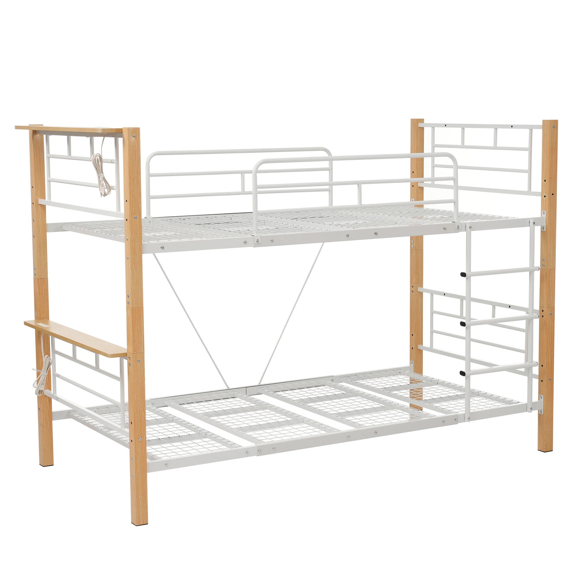 【高さ150cm】ロフトベッド パイプベッド シングル ロータイプ 分割可能 シングルベッドとしても 垂直はしご 省スペースミドルタイプ 収納 北欧風 大人 スチール 耐震 ベッド 子供部屋 1