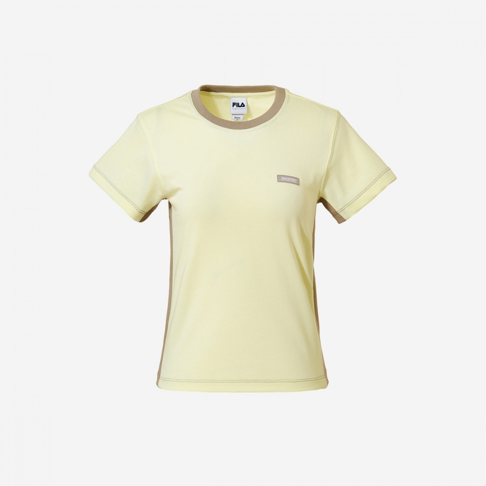 Fila レディース FSI セミクロップショートスリーブ T シャツ FS2RSG2171F-LEN