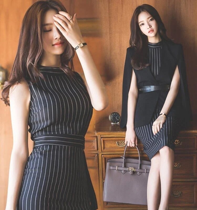 ワンピーススーツレディースセットアップIストライプベルト付きタイトフォマールエレガントOL女性通勤オフィスセレモニースーツお呼ばれ結婚式二次会203040着痩せサイズ有SMLXL2XLおしゃれきれいめ