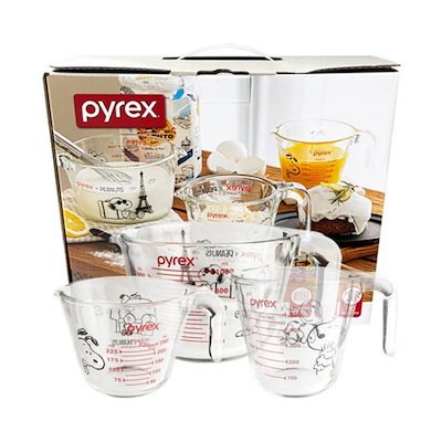 Pyrex - パイレックス　スヌーピー　計量カップ　3p 新品】パイレックス スヌーピー 計量カップ メジャーカップ 3点