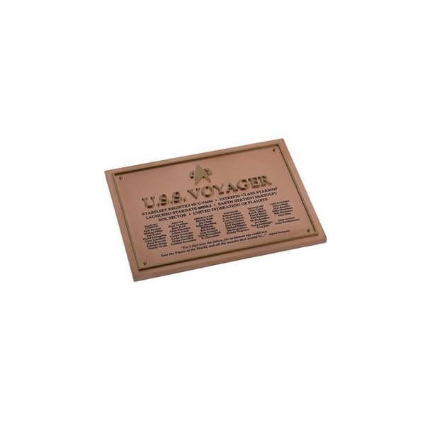 Star Trek VOYAGER Dedication Plaque Replica DS9 Starship Collection 並行輸入品