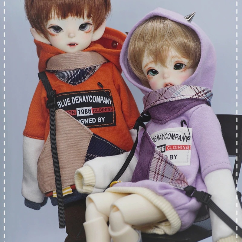 BJDドール用衣装セット パーカーセット MSD/幼SDサイズ球体関節人形用 1/4ドール服 1/6ドール服