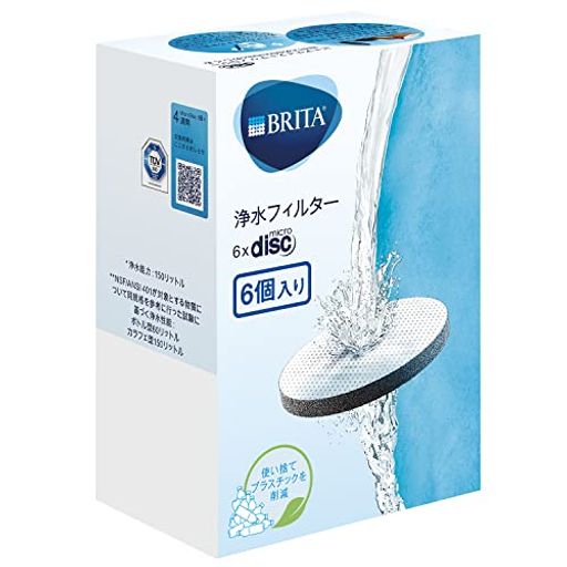 交換用 浄水 マイクロディスクカートリッジ 6個セット ボトル・カラフェ型浄水器用【日本正規品】