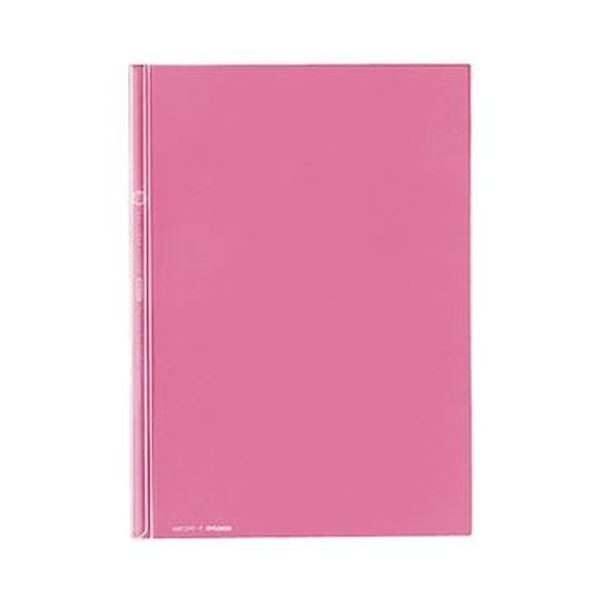 （まとめ）コクヨ レールクリヤーホルダー（カラーズ）PET A4タテ 20枚収容 桃 フ-TPC760P 1セット（5冊）(×20セット)