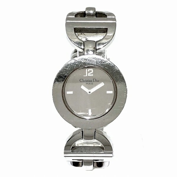 ディオール マリス ラウンドフェイス CD022110 クォーツ 腕時計 レディース【中古】