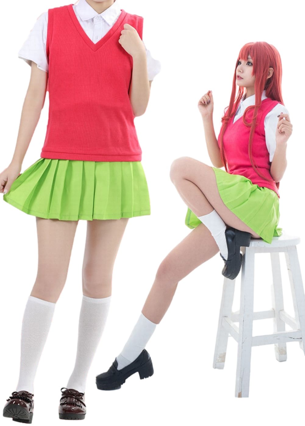 五等分の花嫁 風 中野五月（いつき） コスチューム コスプレ衣装 4点セット サイズ S―XL