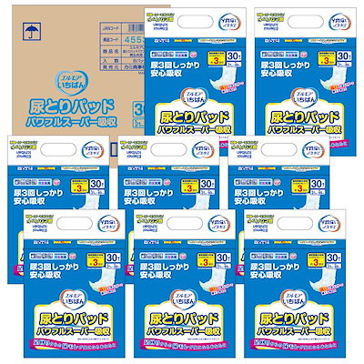 他サイト： エルモアいちばん 尿とりパッド パワフルスーパー吸収240枚 3回吸収(30枚×8) [ケース品]の商品画像
