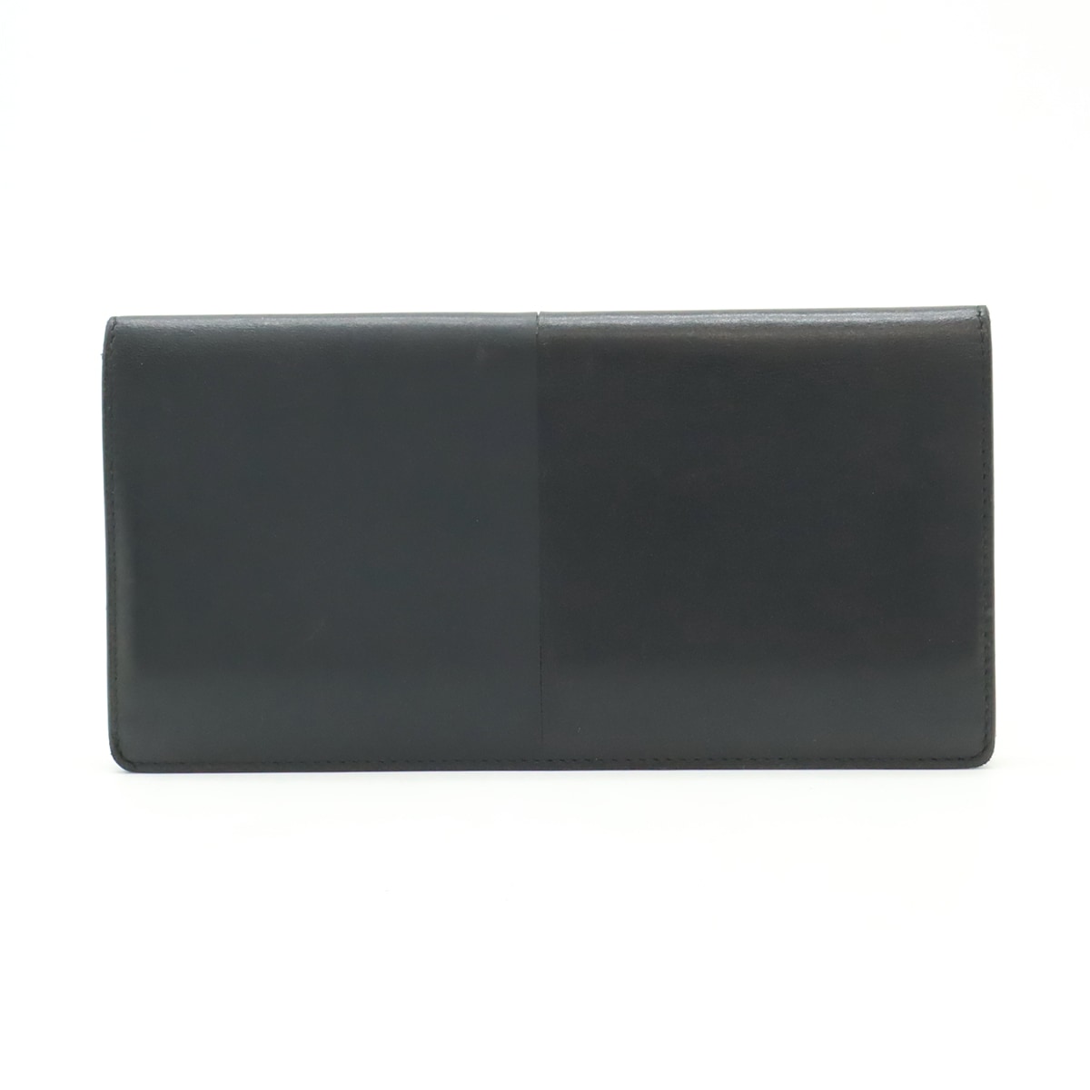 マンハッタンロング 2つ折長札入れ 二つ折長財布 バイカラー ヴォーソンブレロ レザー ブラック ダークグレー X刻