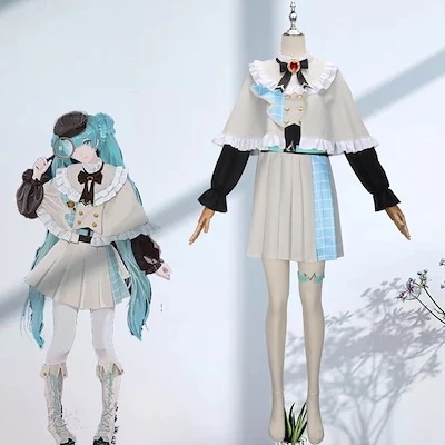マントワンピース 探偵 コスプレ変装仮装 Miku Hatsune 初音ミク VOCALOID スーツ コスプレ コスチューム 変身 仮装 変装 制服