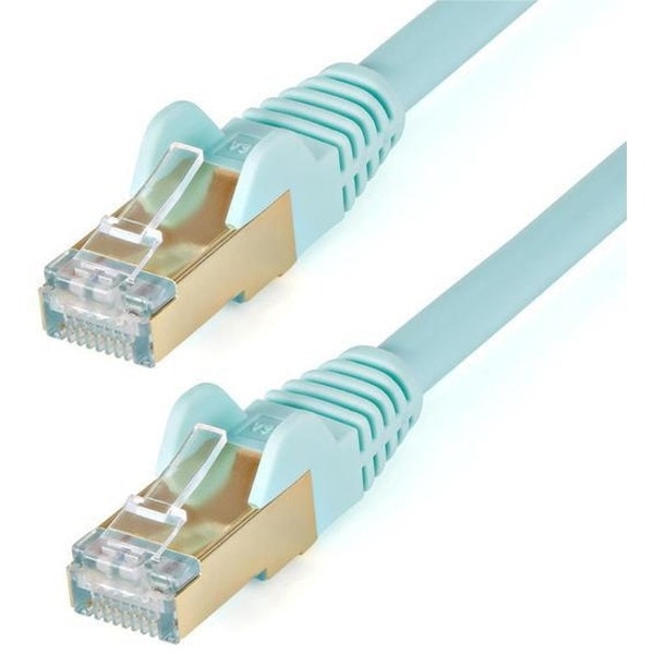 StarTech 6ASPAT750CMAQ アクア LANケーブル ツメ折れ防止 CATA6対応 7.5m