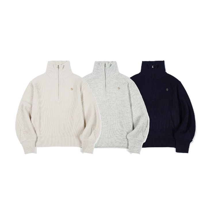 (ウーマン) バルーン袖ニット ハーフジップアップ 7,088円