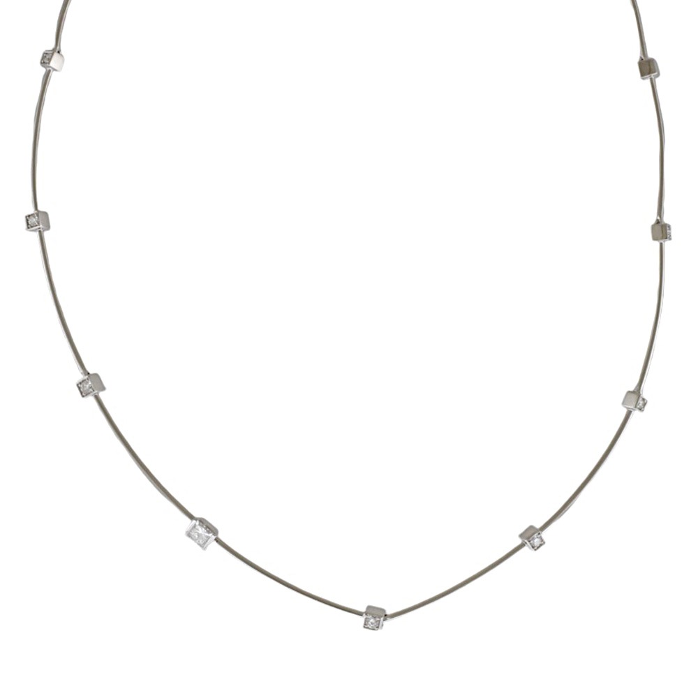 ブシュロン チョーカー 18金 K18ホワイトゴールド ダイヤモンド Boucheron 中古 美品