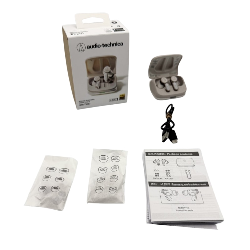 中古 オーディオテクニカ ATH-TWX7 ワイヤレスイヤホン bluetooth ノイズキャンセリング ホワイト ATH-TWX7 WH