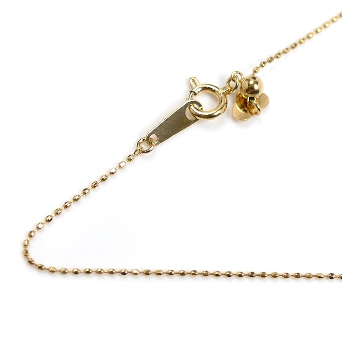 K18YG イエローゴールド ネックレス ボール 1.4g -45cm フリーチェーン レディース 中古