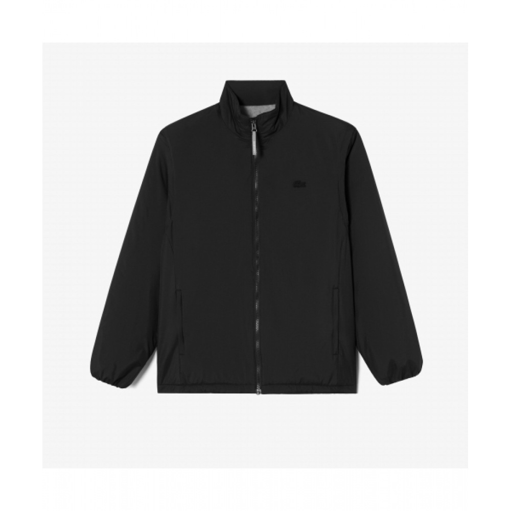 LACOSTE メンズ取り外し可能なハイネックパッド入りジャンパー [ブラック]