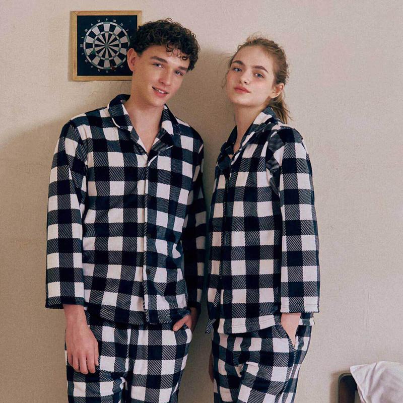 ミンク スパン チェック ナ염 男性 トップス(SEV2593M)_s