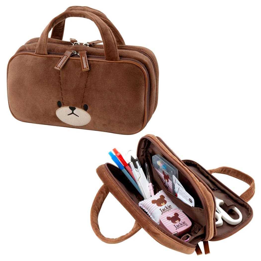 くまのがっこう 手芸用品 ソーイングセット Wファスナーバッグ ジャッキーフェイス