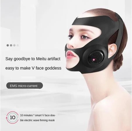 電動V顔矯正マッサージ器/ダブル顎アップ/顔の輪郭改善/女性顔Vラインあご頬計