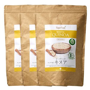 高級ブランド 白キヌア 有機JASオーガニック 800g 3袋 アンデス産 ホワイトキヌア Organic White Quinoa 送料無料 雑穀ミックス