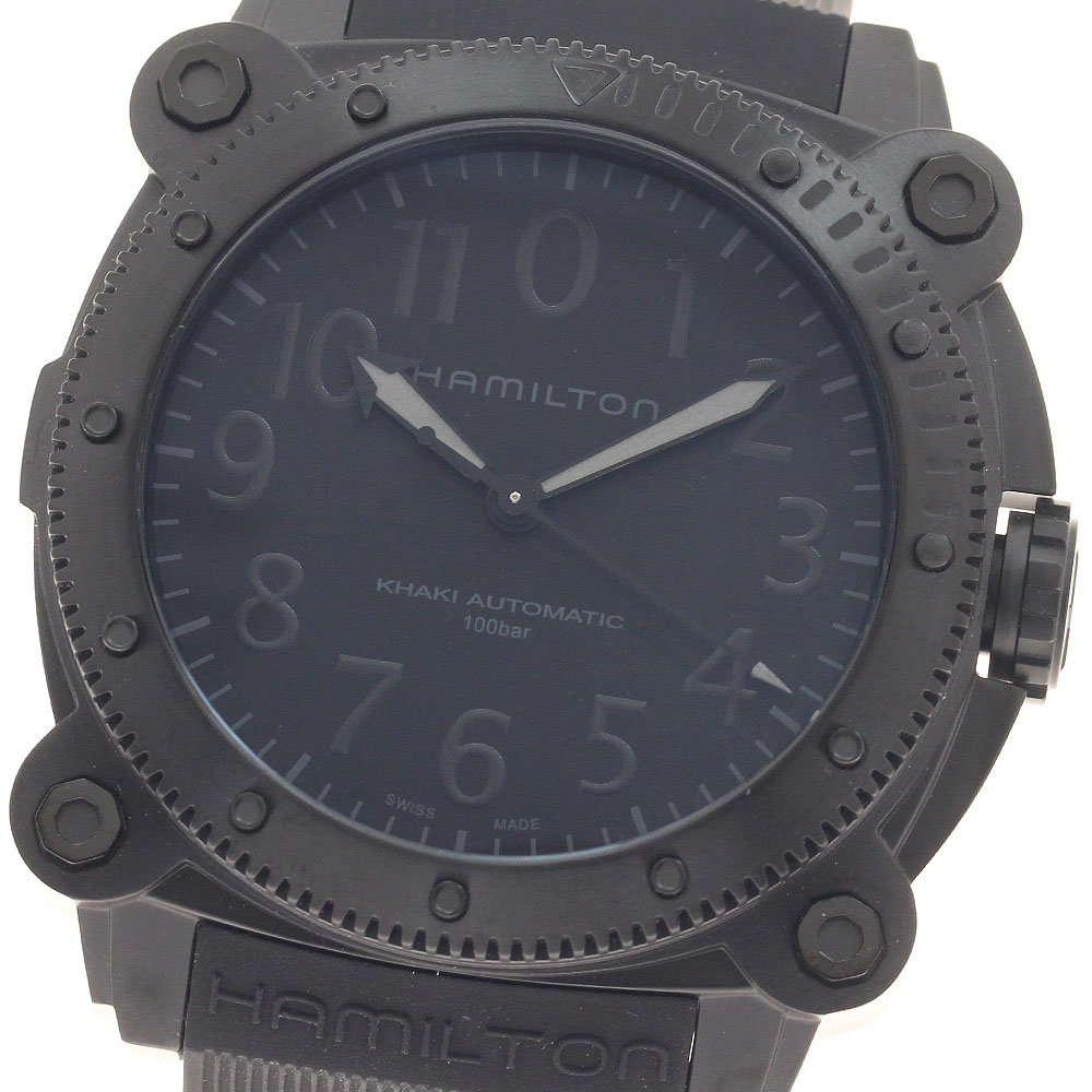 ハミルトン HAMILTON H785050/H78505330 カーキ ビロウゼロ 自動巻き メンズ 美品 保証書付き_958420【中古】