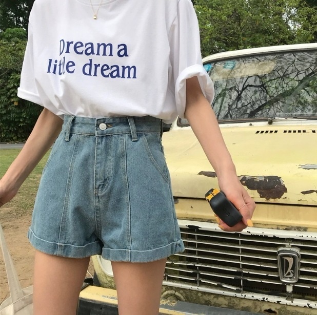 ボトムス デート モテアイテム ショートパンツ デニム ハイウエスト コットン 綿 可愛い きれいめ 上品 おしゃれ かっこいい 可愛い ラブリー キュート ガーリー クール モード系