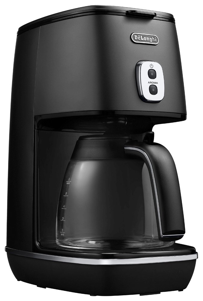 DeLonghi(デロンギ) DeLonghiドリップコーヒーメーカー ディスティンタ ICMI011J-BK レギュラーコーヒー 6杯用 チタンコートフィルター アロマモード [ブラック] ファミ