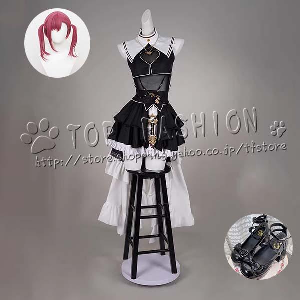 2026人気販売!バーチャルアイドル hololive Vtuber 風 宝鐘マリン コスプレ衣装 ウィッグ 靴 cosplay コスチューム ハロウィン クリスマス