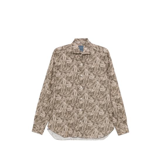 BARBA Men Shirts 54054 0001 BROWN NEUTRALS