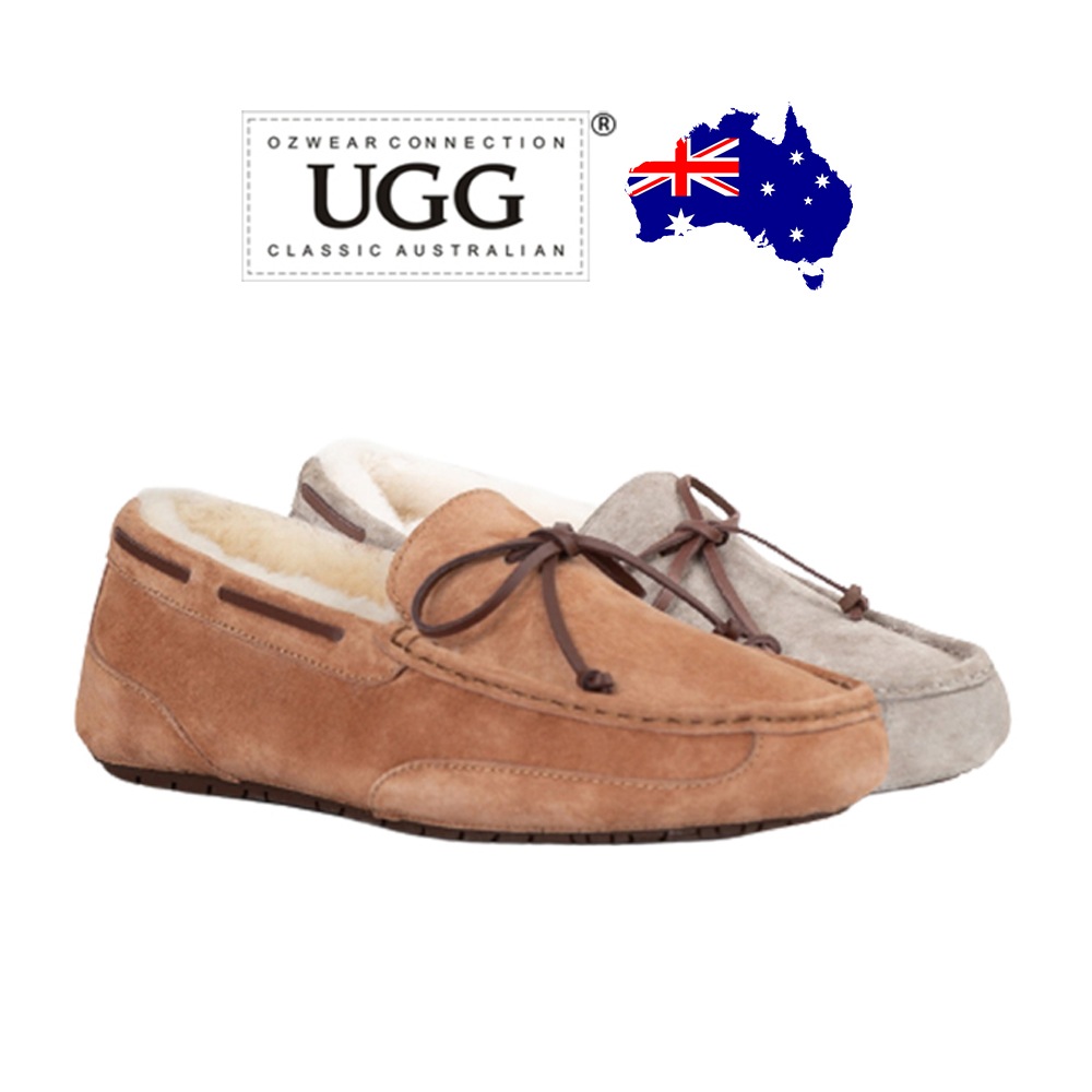 羊革 男性用 モカシン ムートン 正規品 by OZWEAR Australia