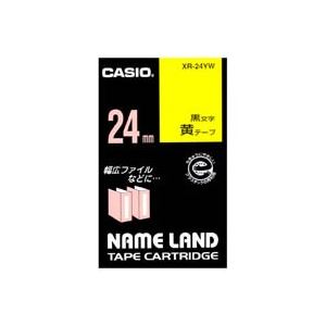 (業務用3セット) CASIO カシオ ネームランド用ラベルテープ (幅：24mm) XR-24YW 黄に黒文字