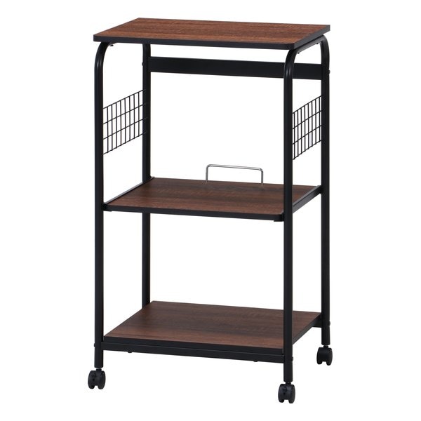 レンジワゴン 幅51.5cm ブラック/ブラウン FBC-03-2BK/BR