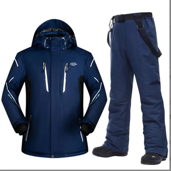 スキースノーウェア冬用防水防風メンズ通気性スノーボードスキースーツ