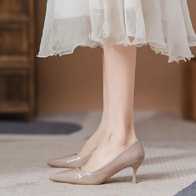 韓国 パンプス 走れる美脚パンプス 身長アップ5cm/7cm台走れるハイヒール ポインテッドトゥ クラシックブラック 走れるパンプス 通勤 靴 レディース ヒール 靴 パンプス 4,879円