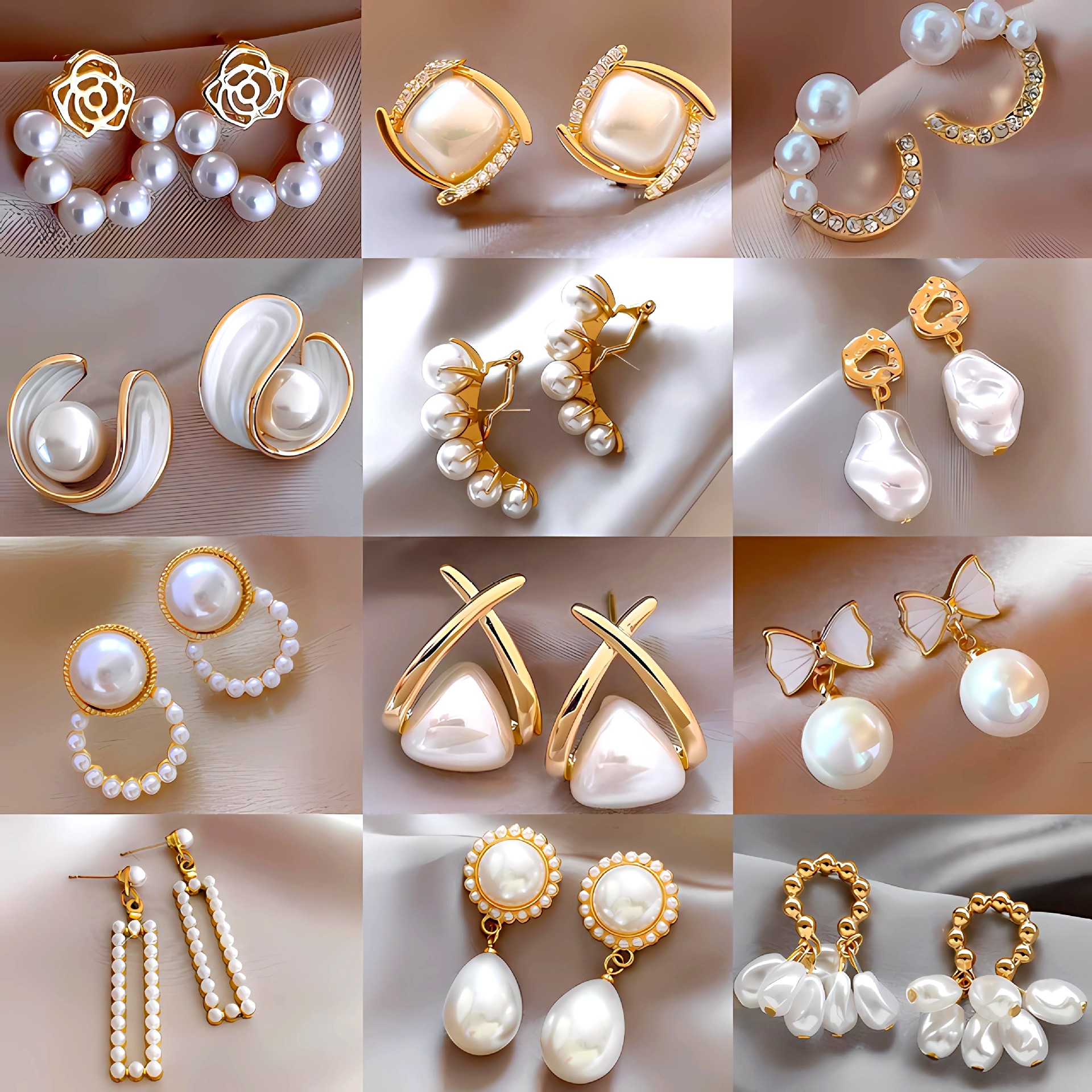 10個セット 真珠ピアスイヤーイヤリング女性高級感耳飾りファッション気質
