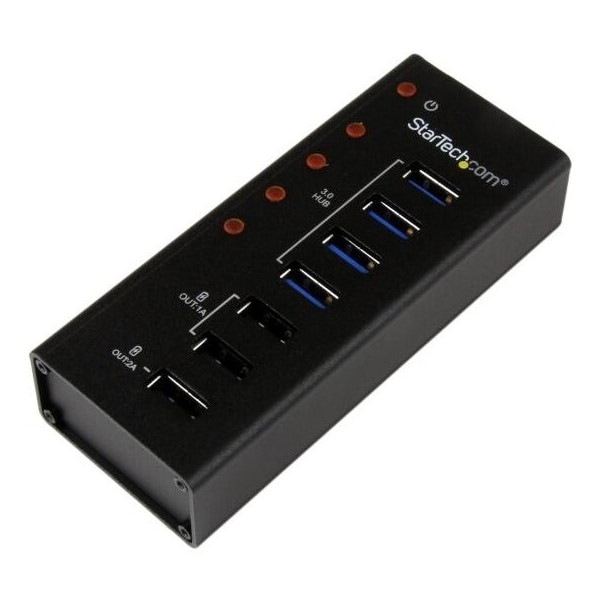 StarTech ST4300U3C3 4ポートUSB 3.0ハブ 充電用USBポート搭載