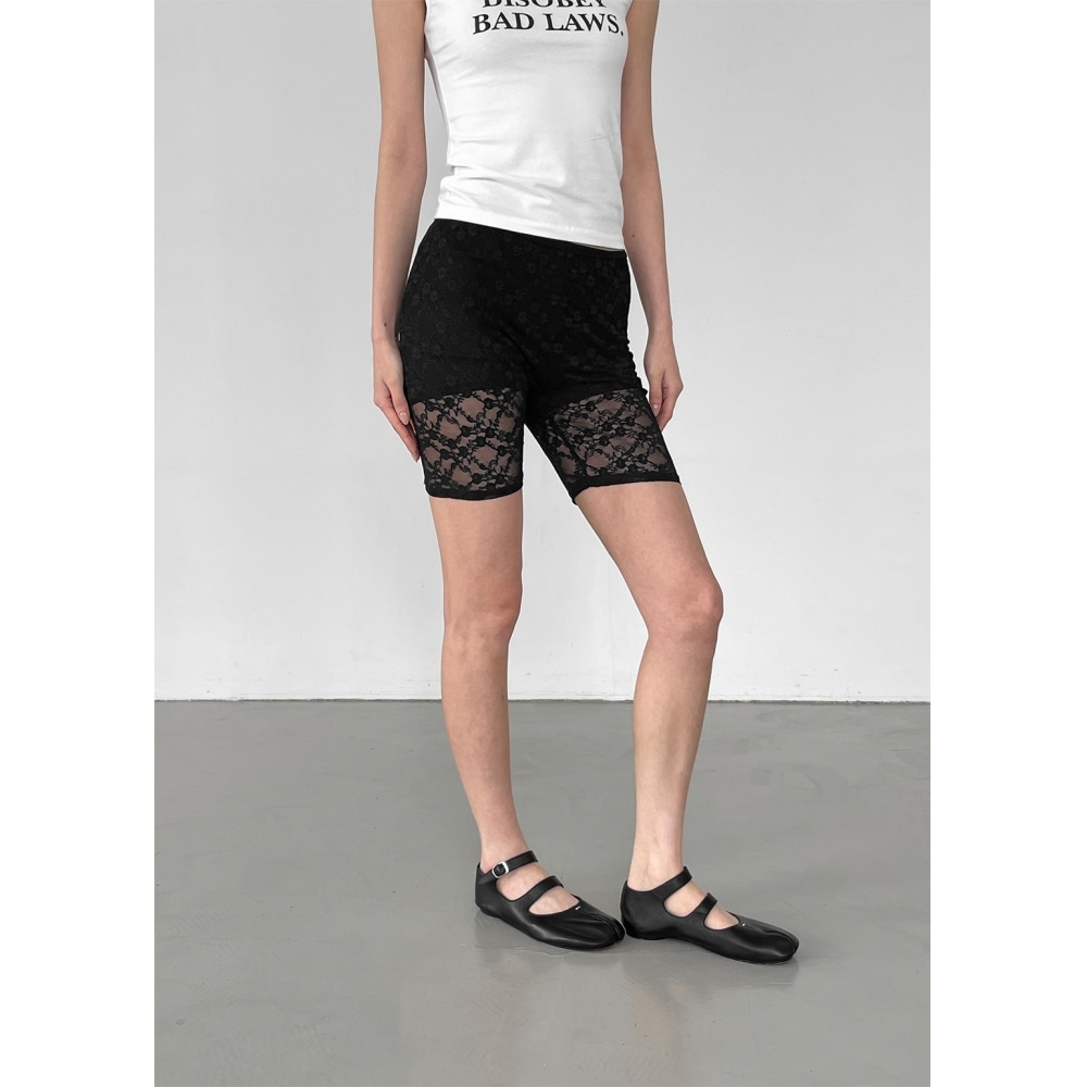 ブラックアップ [MADE] ミュゼルレースハーフレギンス