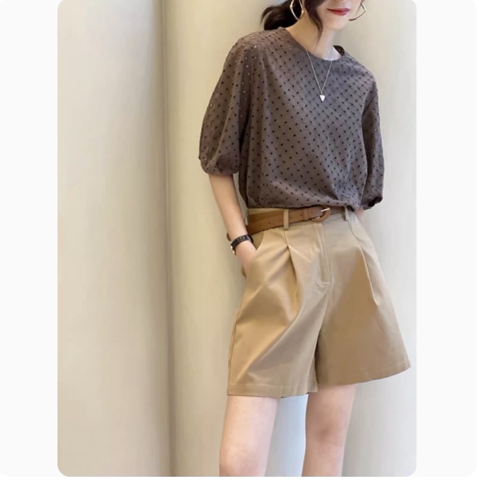 トップス ボトムス パンツ セットアップ カットソー ズボン 膝丈 ひざ丈 膝上 袖あり 5分袖 五分袖 Uネック 上下セット 2点セット シンプル カジュアル 大人 おしゃれ お洒落 かっこいい 9,202円