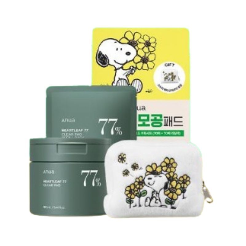 ドクダミ77 毛穴すっきりパッド 70枚+70枚 おかわり（スヌーピーポーチ贈呈.