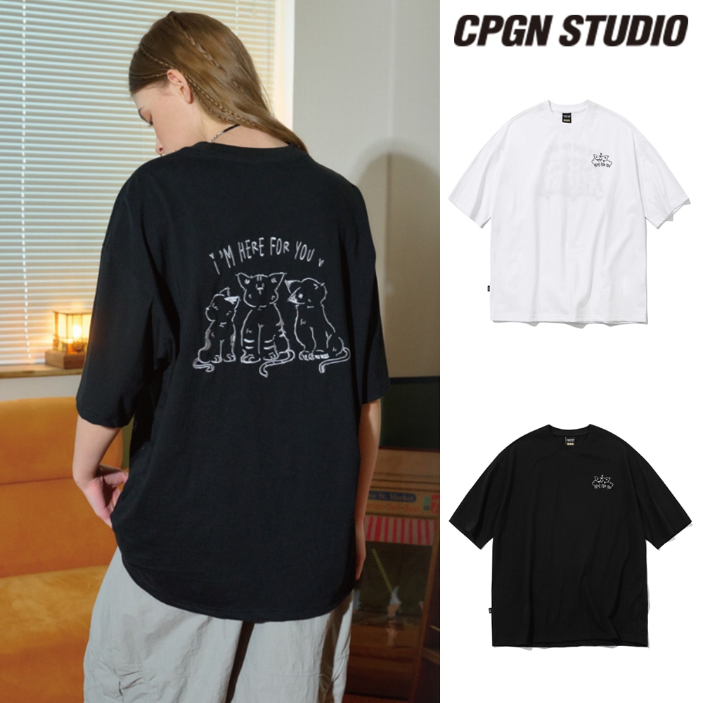 【CPGN STUDIO】 CAT FOR YOU Embroidery Short Sleeve Tee