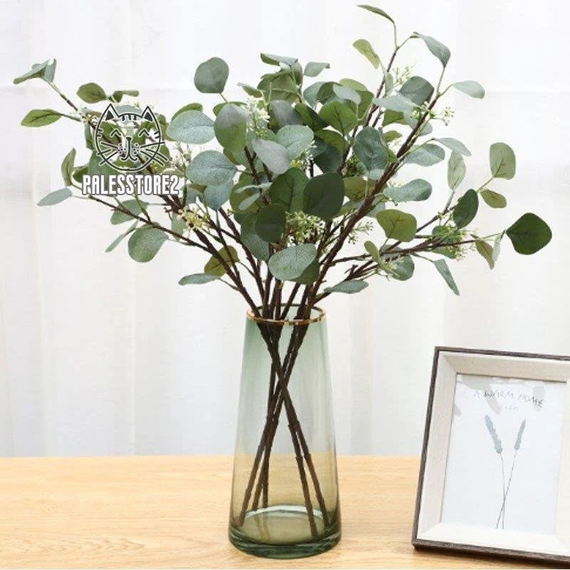 大人气無料人工観葉植物 フェイクグリーン 造花 同色3本セット ユーカリの葉 リース 本物そっくり 葉 ユーカリ デコ素材 ブーケ アレンジ