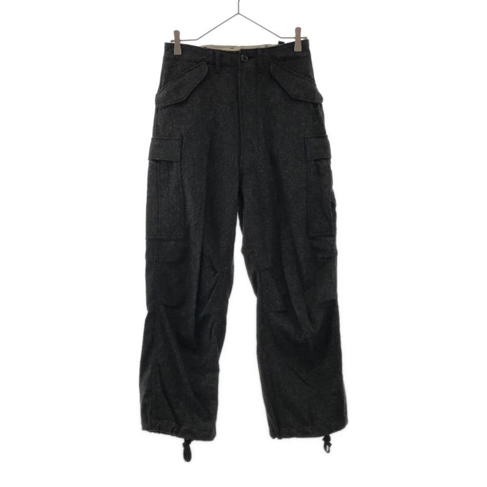 日本製 裾絞り ウールパンツ XS グレー レディース