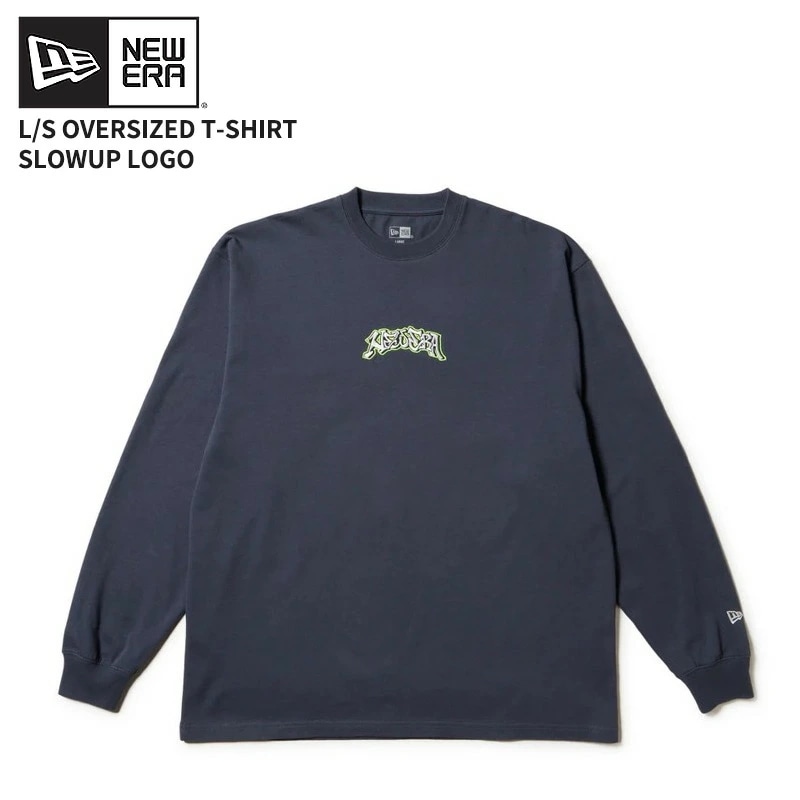 ニューエラ メンズ 長袖Tシャツ NEW ERA 長袖 オーバーサイズド Tシャツ Slowup Logo スレートグレー トップス カットソー 14682693