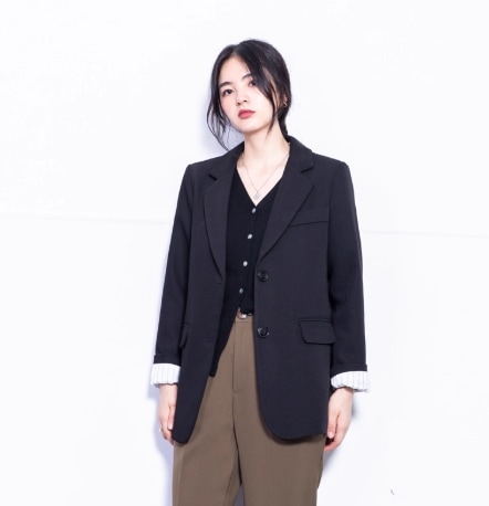 レディース トップス ジャケット セーラー風 異国風 コンサバ ボタン ヴィンテージ アメカジ ギャザー ダメージ ウォッシュ かわいい 大人可愛い きれいめ シンプル カジュアル 上品 おしゃれ