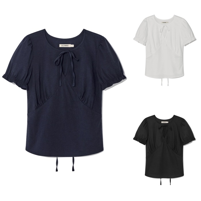 【GLOWNY】 LILY PUFF BLOUSE TOP : 3COLORS