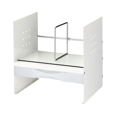 (まとめ）トヨダプロダクツブックスタンド（引き出し付） ホワイト BSST-065HC 1台〔×3セット〕〔代引不可〕 まとめ）トヨダプロダクツブックスタンド（引き出し付） ホワイト BSST