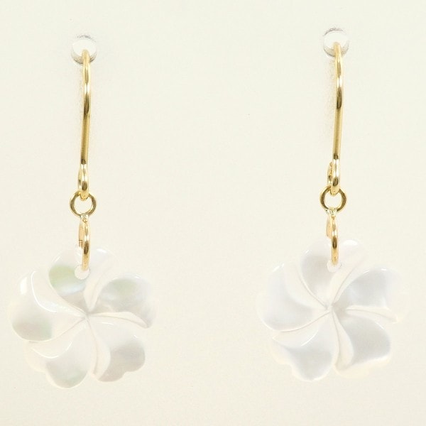 K10 10金 YG イエローゴールド ピアス シェル 総重量約0.7g ジュエリー 中古 6,444円