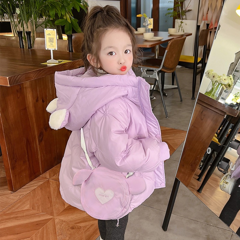 女の子のダウンジャケット冬の厚手女性の赤ちゃんの冬服洋風女の子の王女の子供のコート