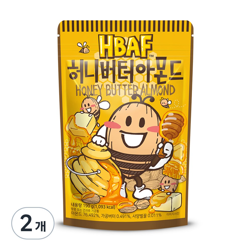HBAFハニーバターアーモンド190g2個